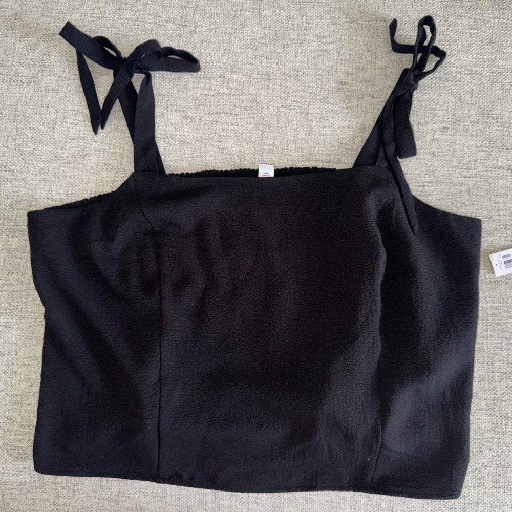 Old Navy Black Women's Top with Bow Straps